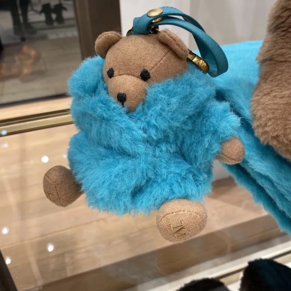 Max Mara wool Cabala teddy bear bag charm! New🐻